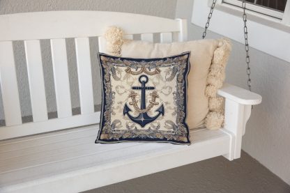 Ocean Style Anchor Pattern Pillow - Image 4