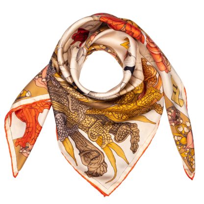 Swan Lake Pattern Silk Square Scarf - Image 6