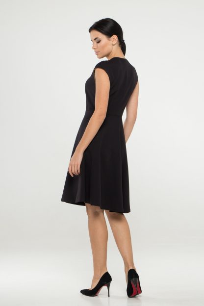 Black Square Neck Sleeveless Dress - Image 6
