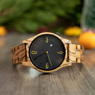 Zebra Wood Quartz Watch