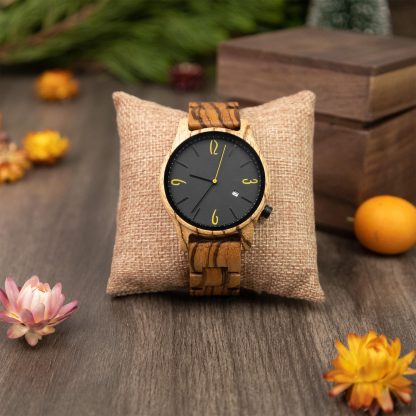 Zebra Wood Quartz Watch - Image 5