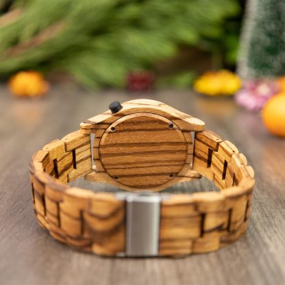 Zebra Wood Quartz Watch - Image 3