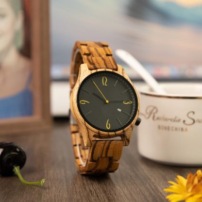 Zebra Wood Quartz Watch - Image 2