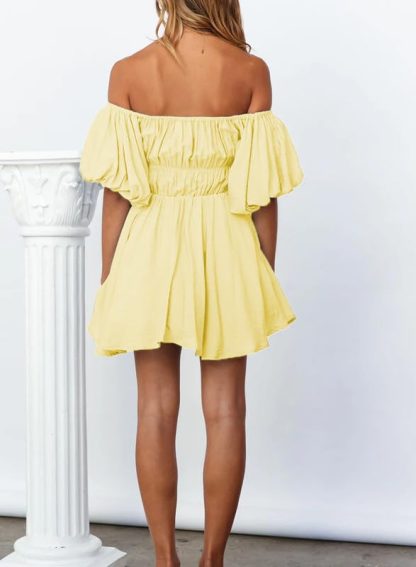 Off-shoulder puff sleeve dress - Image 3