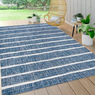 Ocean Striped Outdoor Woven Rug