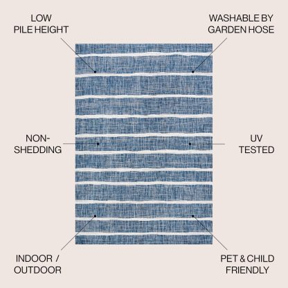Ocean Striped Outdoor Woven Rug - Image 8
