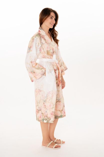 Printed silk robe - Image 4