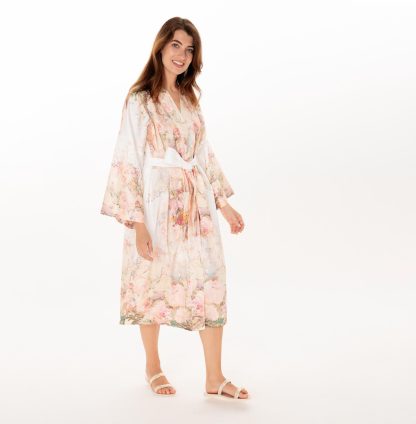 Printed silk robe - Image 3