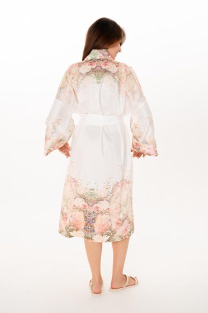 Printed silk robe - Image 2