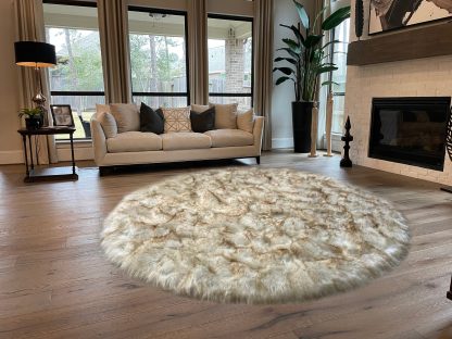 Super soft faux sheepskin round rug - Image 4