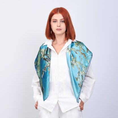 Art print silk scarf