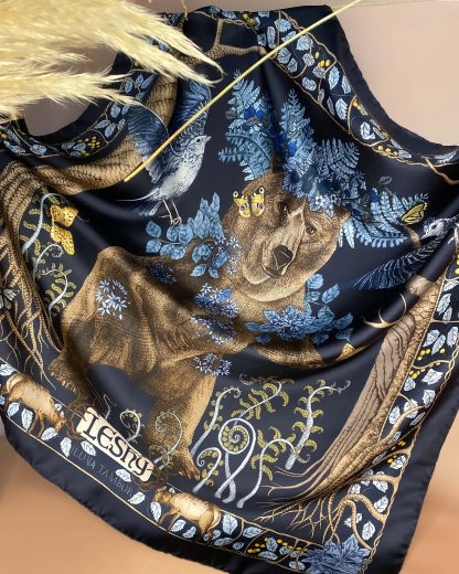 Forest Guardian Silk Square Scarf - Image 4