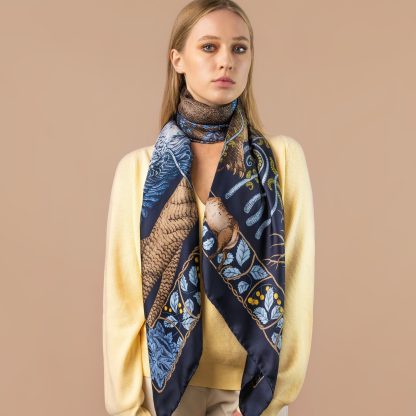 Forest Guardian Silk Square Scarf - Image 3