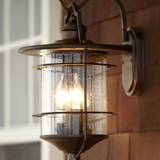 Vintage Bubble Glass Outdoor Wall Light