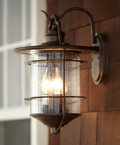 Vintage Bubble Glass Outdoor Wall Light