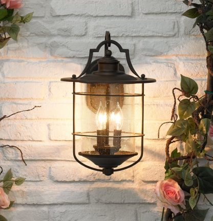 Vintage Bubble Glass Outdoor Wall Light - Image 4