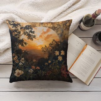 Sunset Flowers Pillow