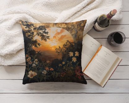 Sunset Flowers Pillow