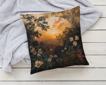 Sunset Flowers Pillow - Image 2