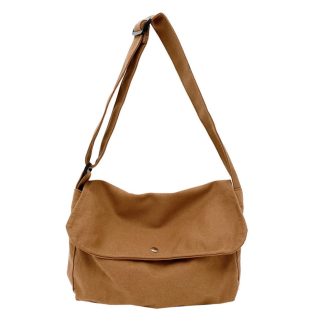 Khaki Canvas Casual Shoulder Bag