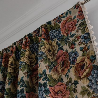Vintage rose print curtains - Image 5