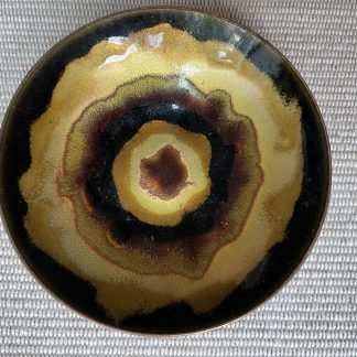 Retro kiln-changed glaze round plate