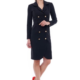 Black and gold suit dress