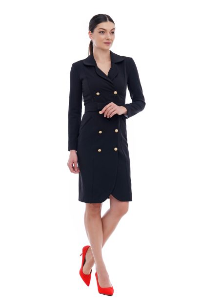 Black and gold suit dress