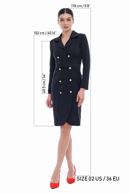 Black and gold suit dress - Image 2