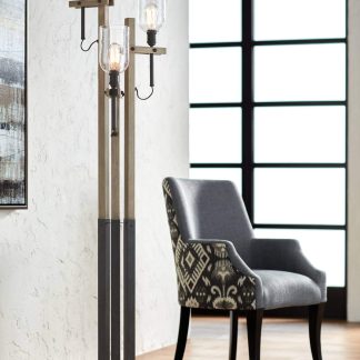 Natural industrial style floor lamp