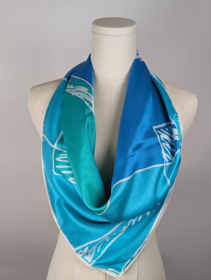 Ocean Wave Silk Square Scarf - Image 4