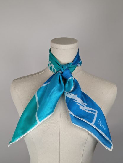 Ocean Wave Silk Square Scarf - Image 3