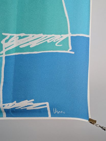 Ocean Wave Silk Square Scarf - Image 2