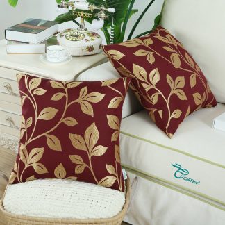 Burgundy Jacquard Pillowcase