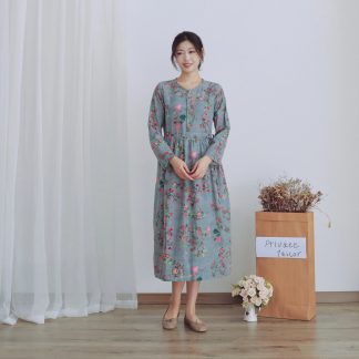 Floral long sleeve dress