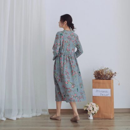 Floral long sleeve dress - Image 3