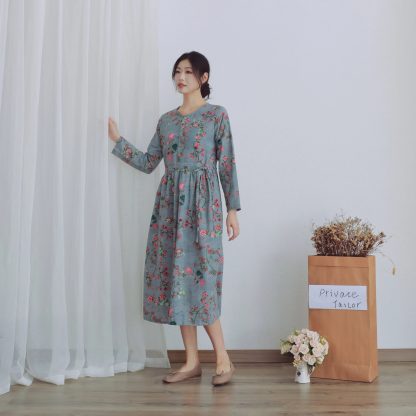 Floral long sleeve dress - Image 2