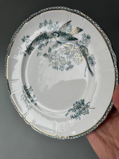 Vintage flower and bird pattern dinner plate - Image 2
