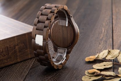 Gold metal bezel natural texture watch - Image 2