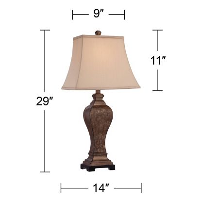 Retro old wooden table lamp - Image 6