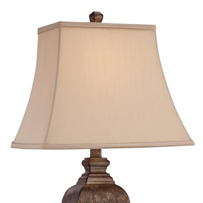 Retro old wooden table lamp - Image 2