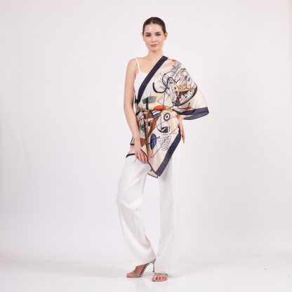 Artistic silk scarf - Image 7