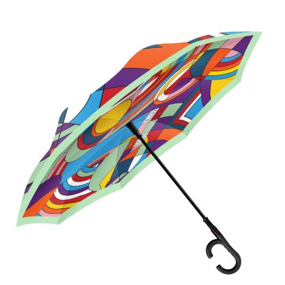 Artistic geometric reverse umbrella - Image 5