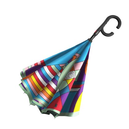 Artistic geometric reverse umbrella - Image 2