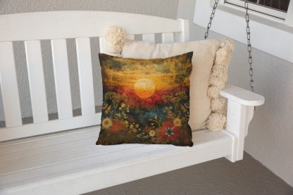 Sunset Flowers Pillow - Image 6