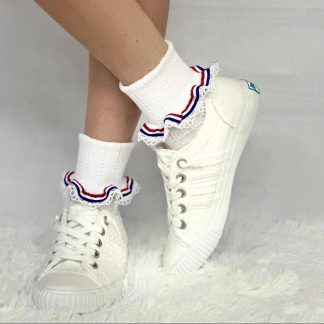 Sweet contrast lace socks