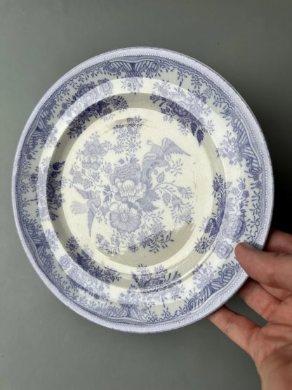 Blue and white flower and bird pattern dinner plate - Image 3