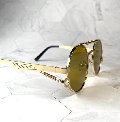 Steampunk retro round frame sunglasses - Image 2