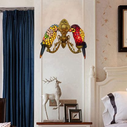 Tiffany Parrot Art Wall Lamp - Image 5