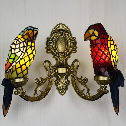 Tiffany Parrot Art Wall Lamp - Image 3